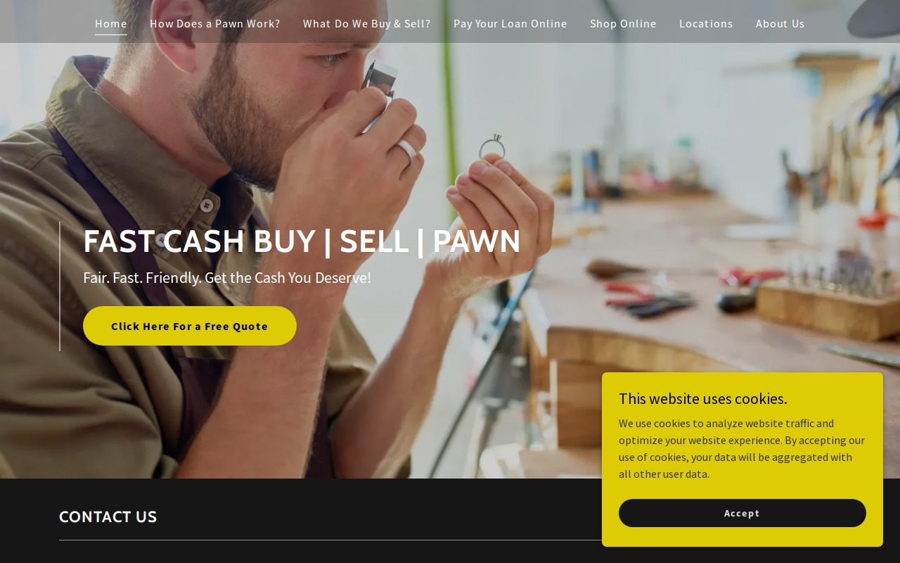 Fast Cash Buy Sell Pawn website preview