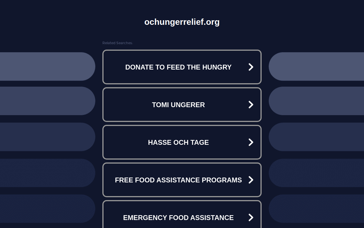 Ocean County Hunger Relief Thrift Store website preview