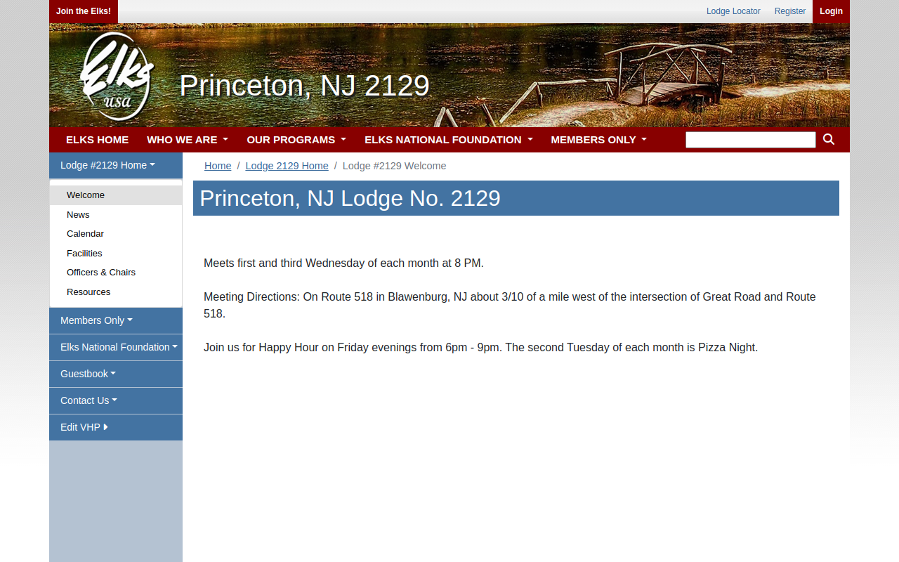 Princeton Elks Thrift Shop website preview