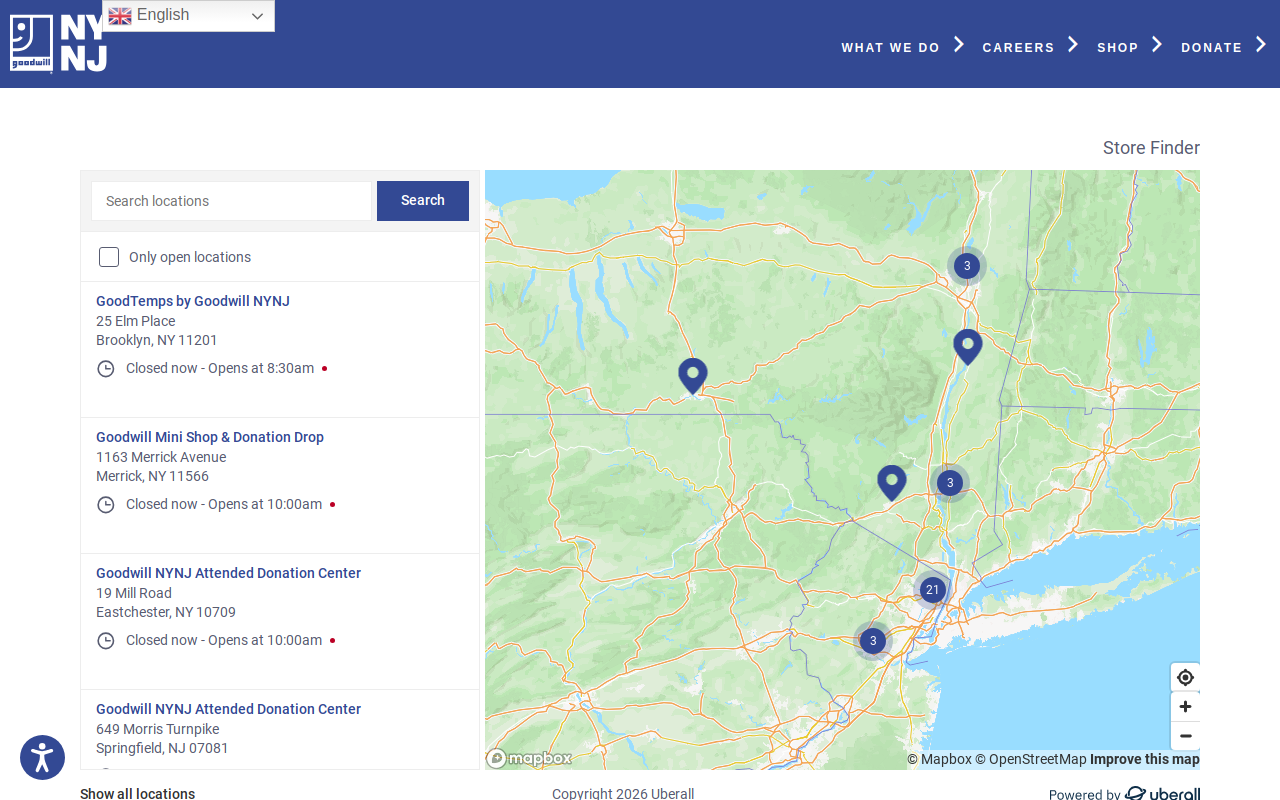 Goodwill Store and Donation Center website preview