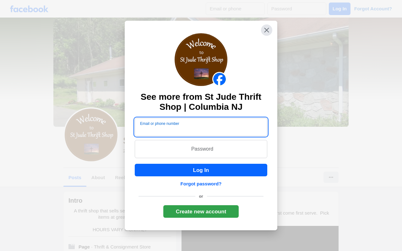 St. Jude Thrift Shop website preview
