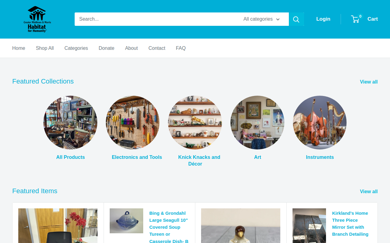 Morris Habitat for Humanity ReStore website preview