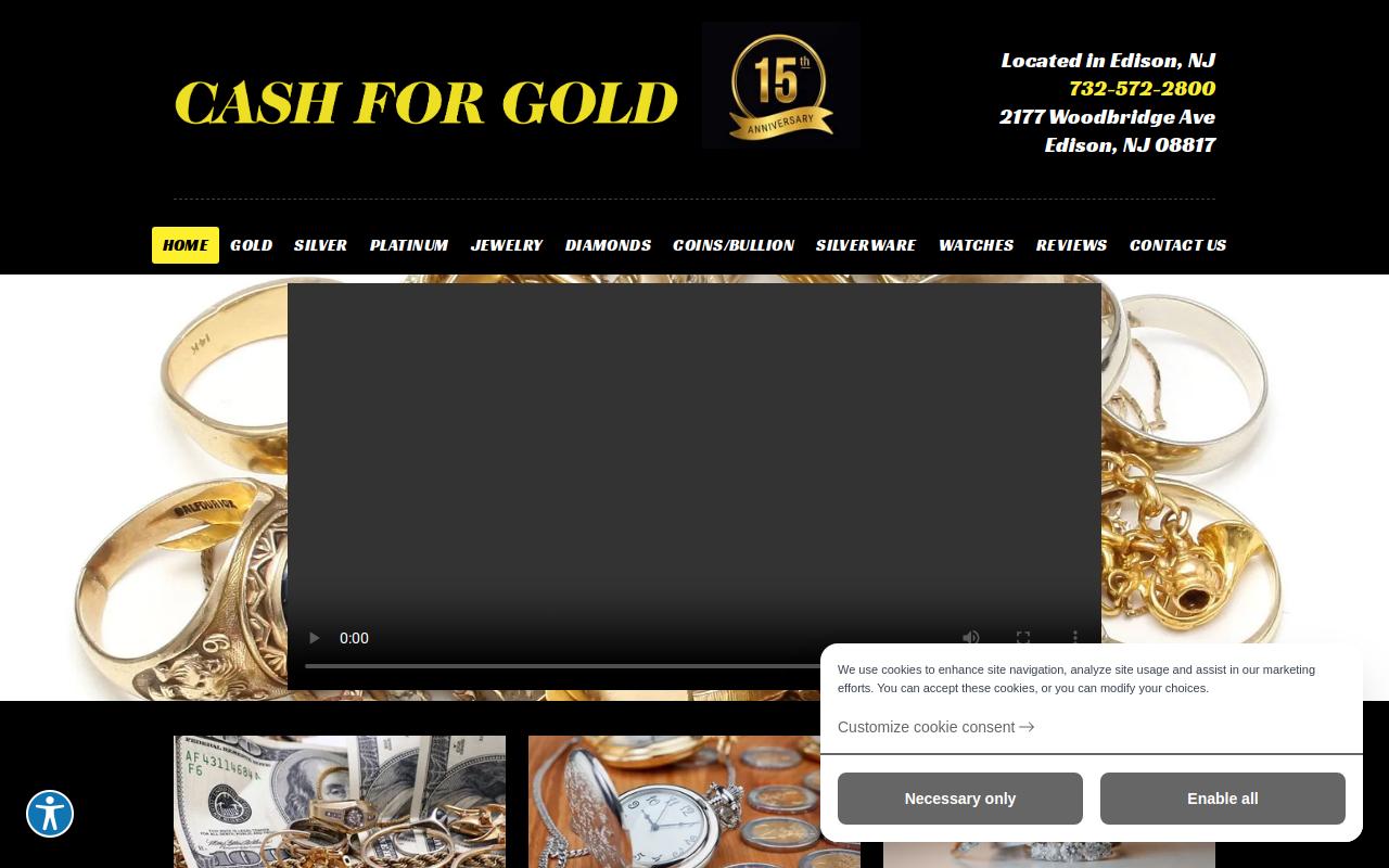 Cash For Gold website preview