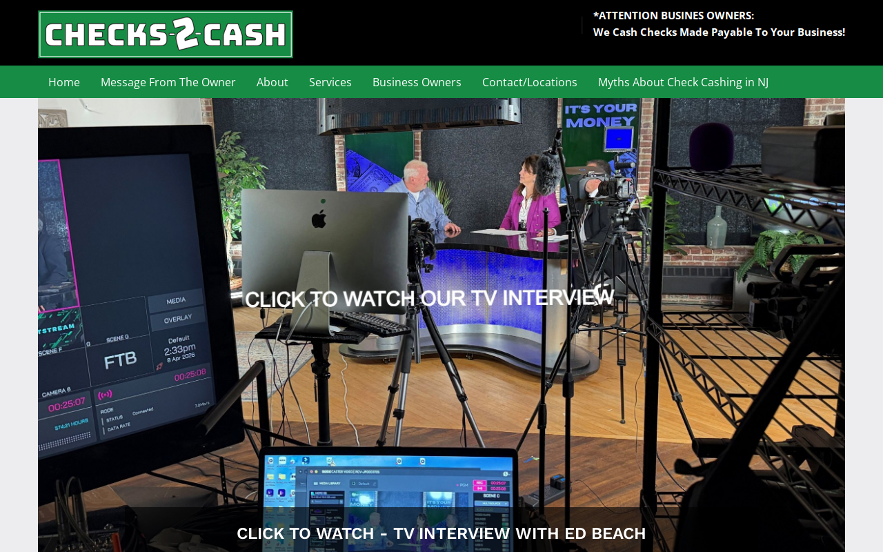 Checks 2 Cash website preview