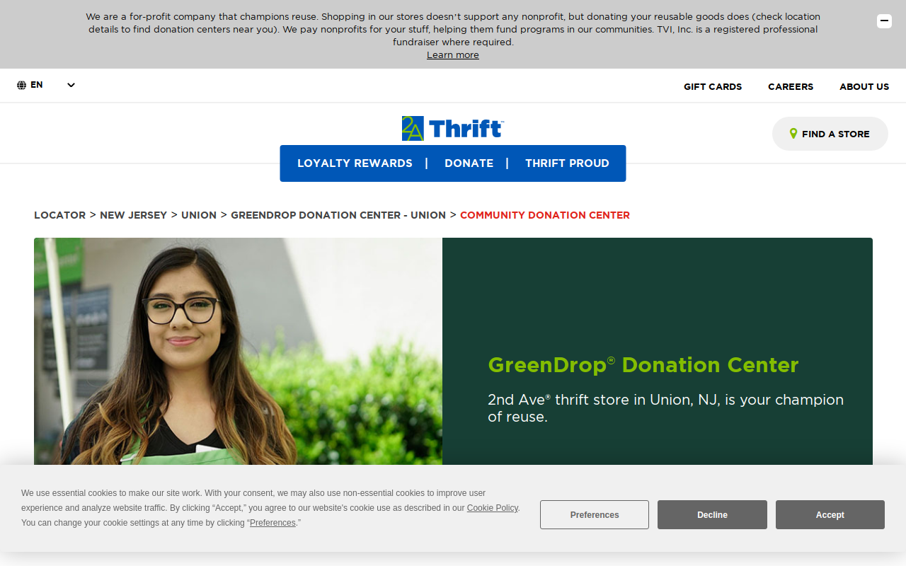 Savers website preview