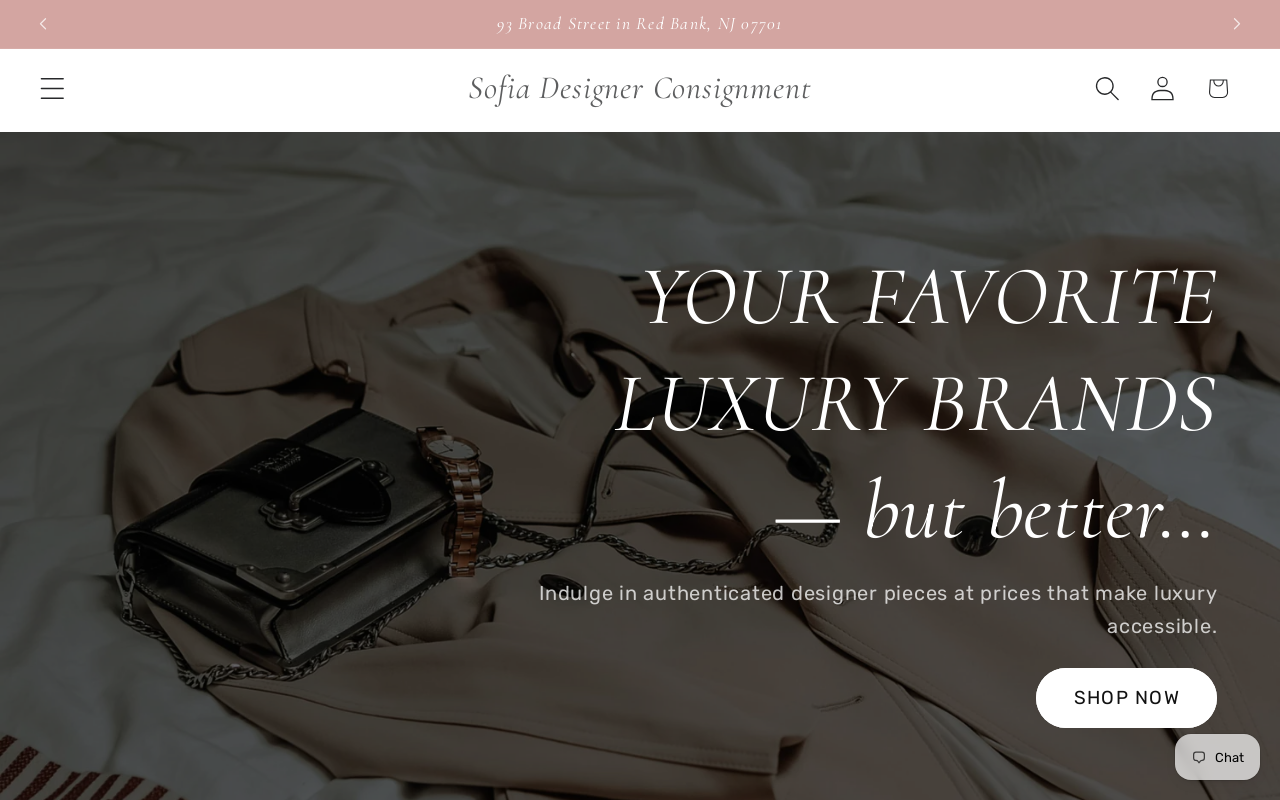 Sofia Designer Consignment website preview