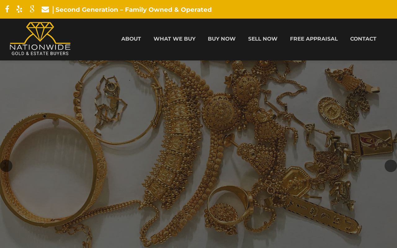 Nationwide Gold & Estate Buyers website preview