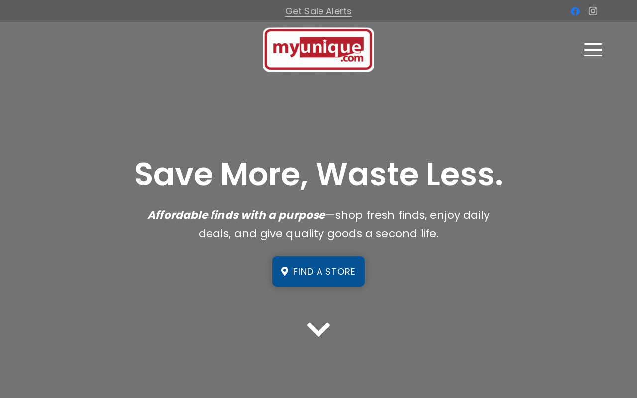 MyUnique Thrift website preview