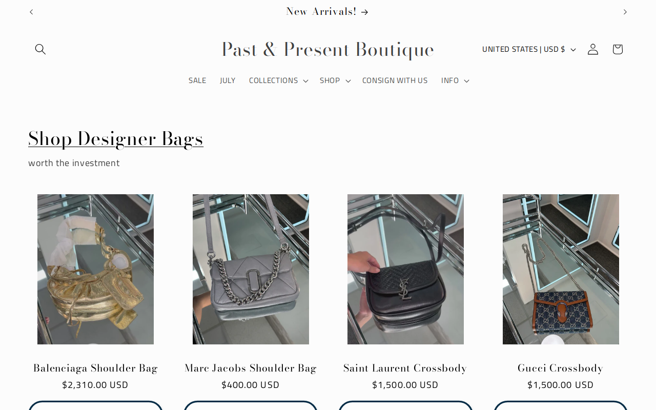 Past & Present Boutique website preview