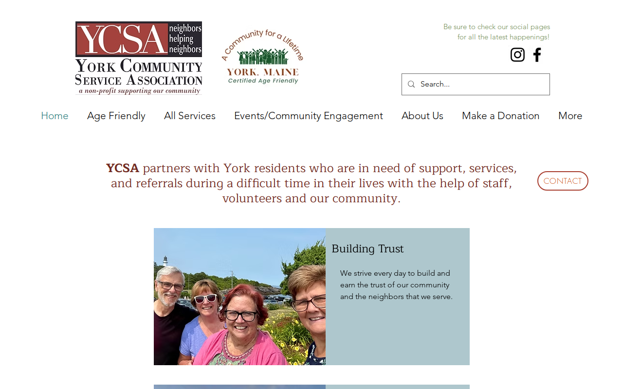 York Community Service Association Thrift Shop website preview