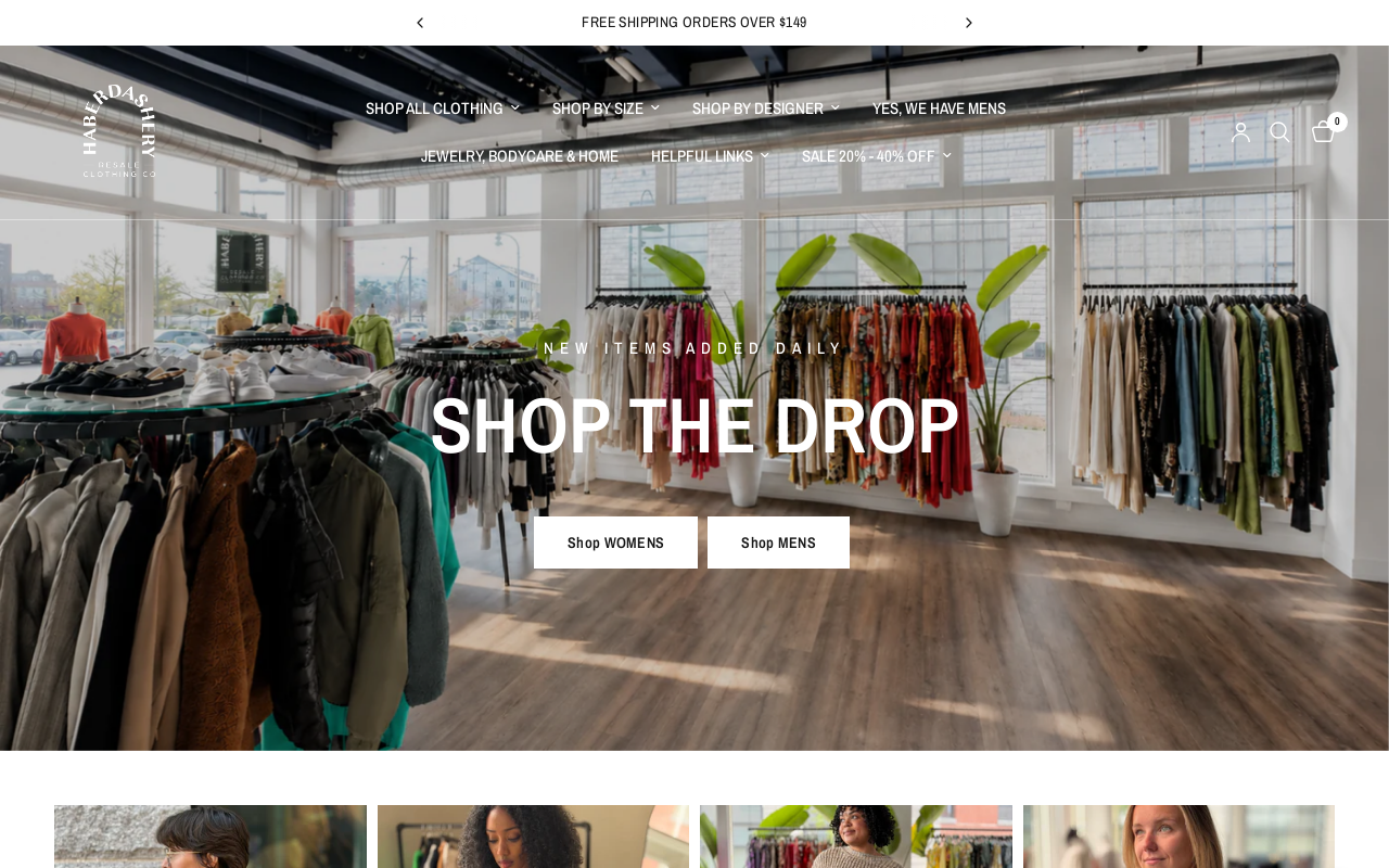 Haberdashery Resale Clothing Co. website preview