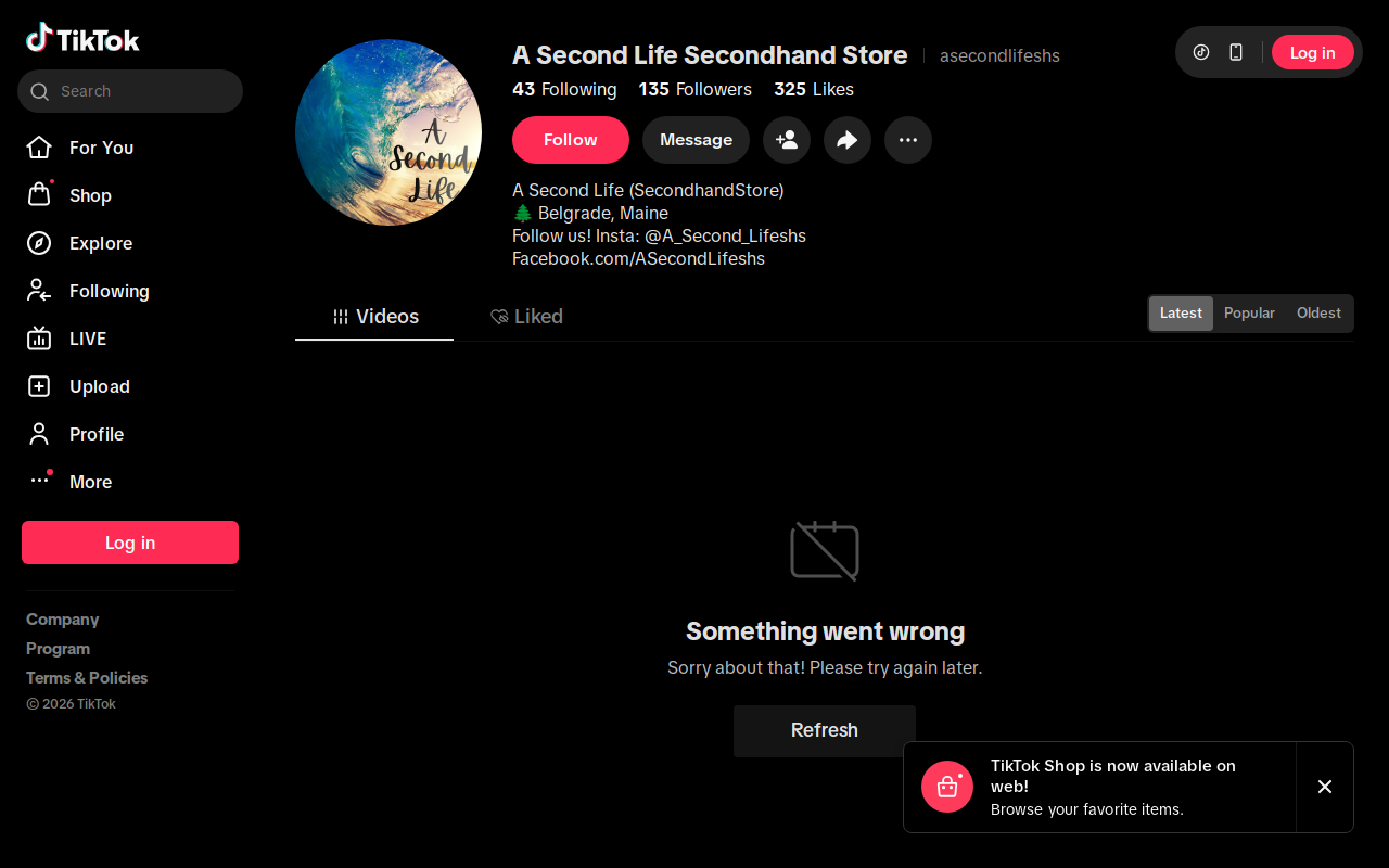 A Second Life website preview