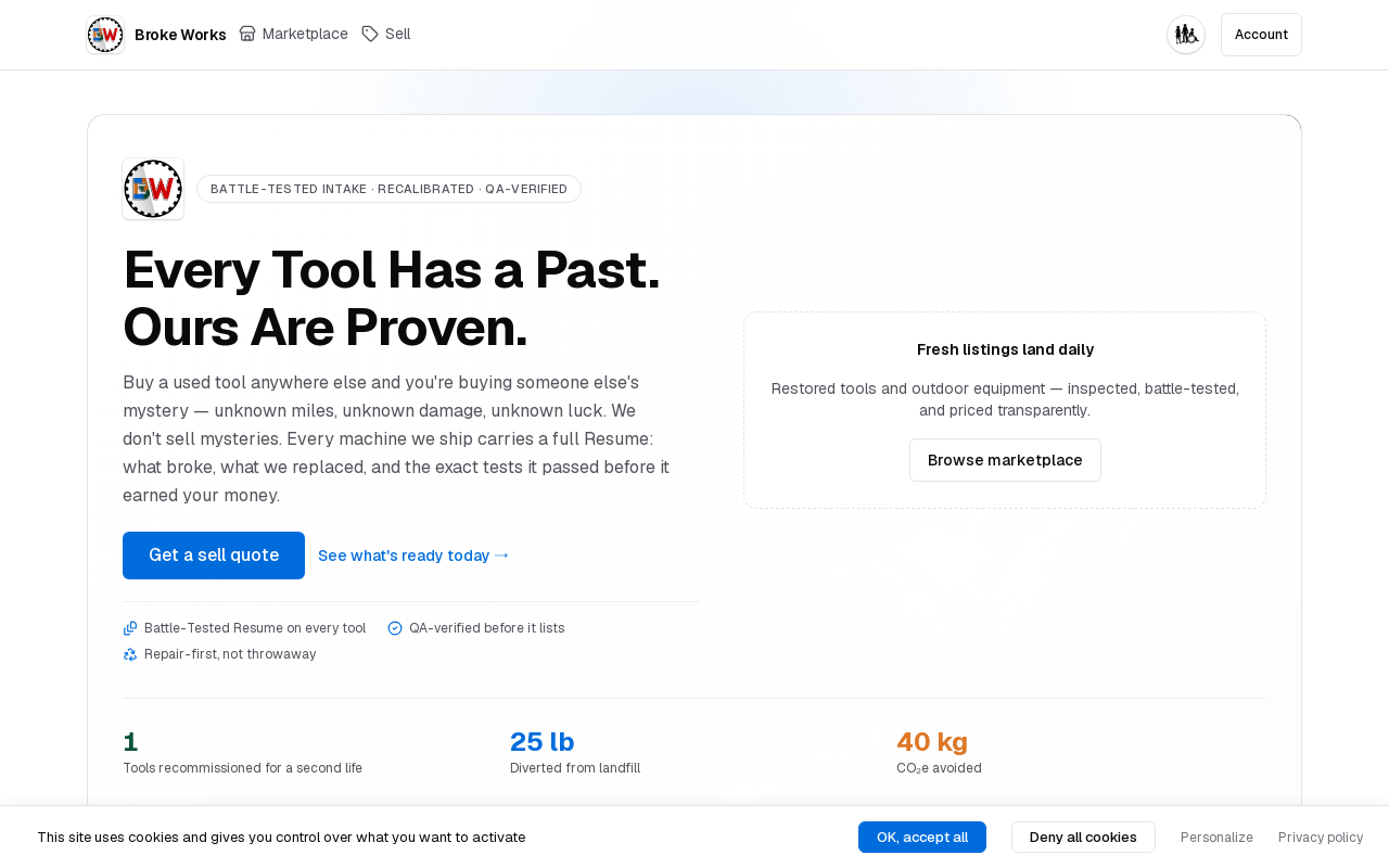Broke Works website preview