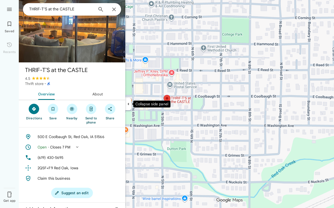 THRIF-T’S at the CASTLE website preview