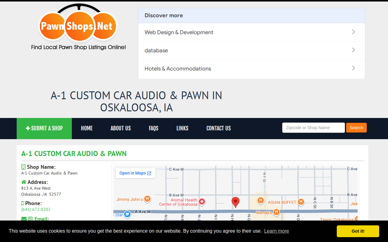 A-1 Pawnshop website preview