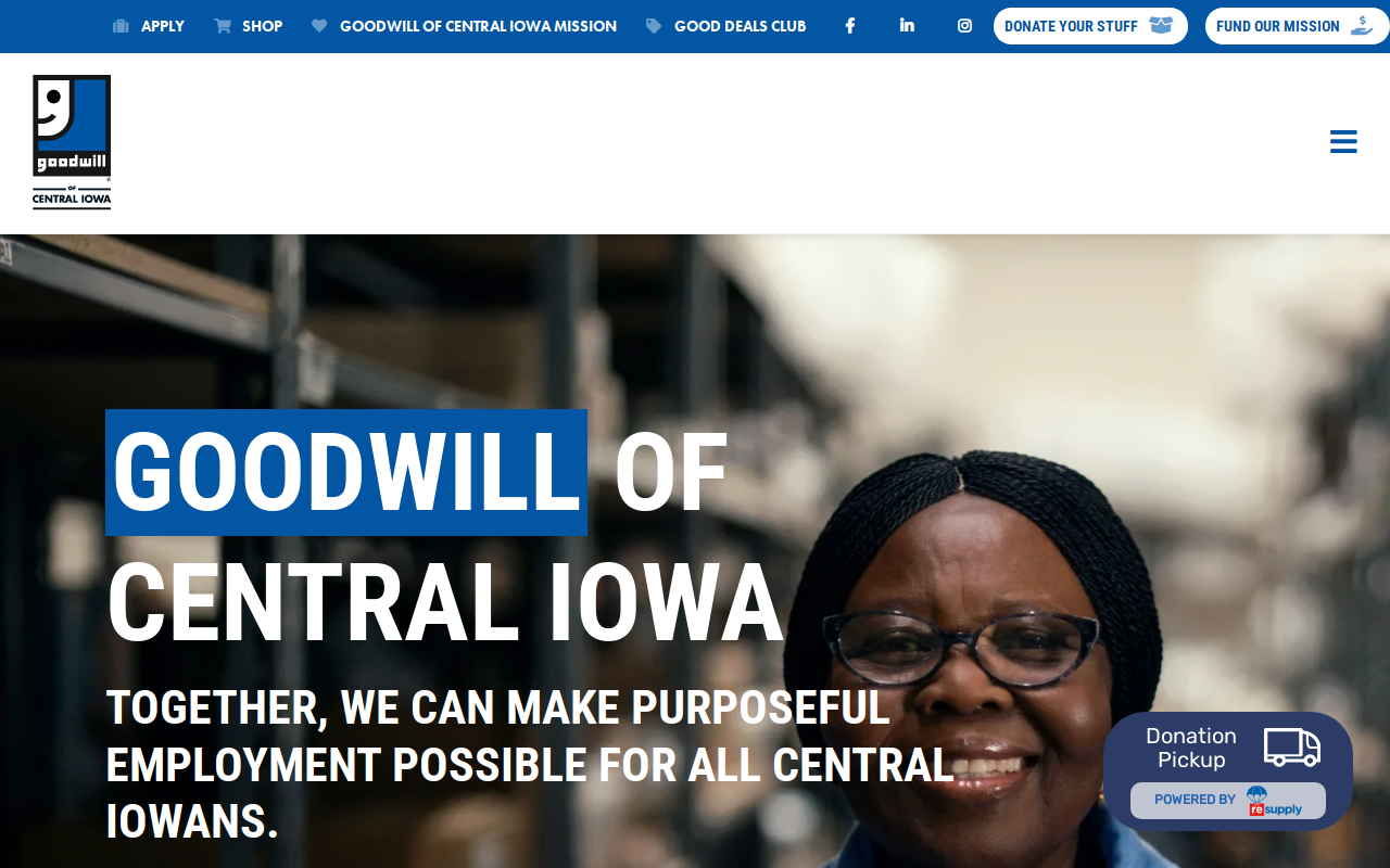 Goodwill website preview