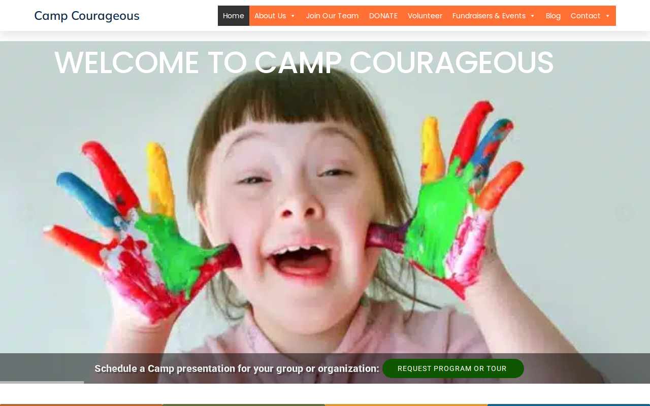Camp Courageous Manchester Garage Sale website preview