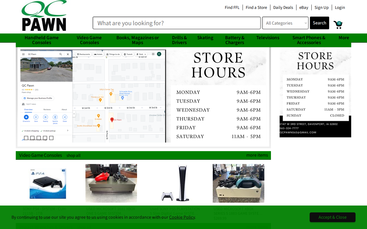 QC Pawn website preview