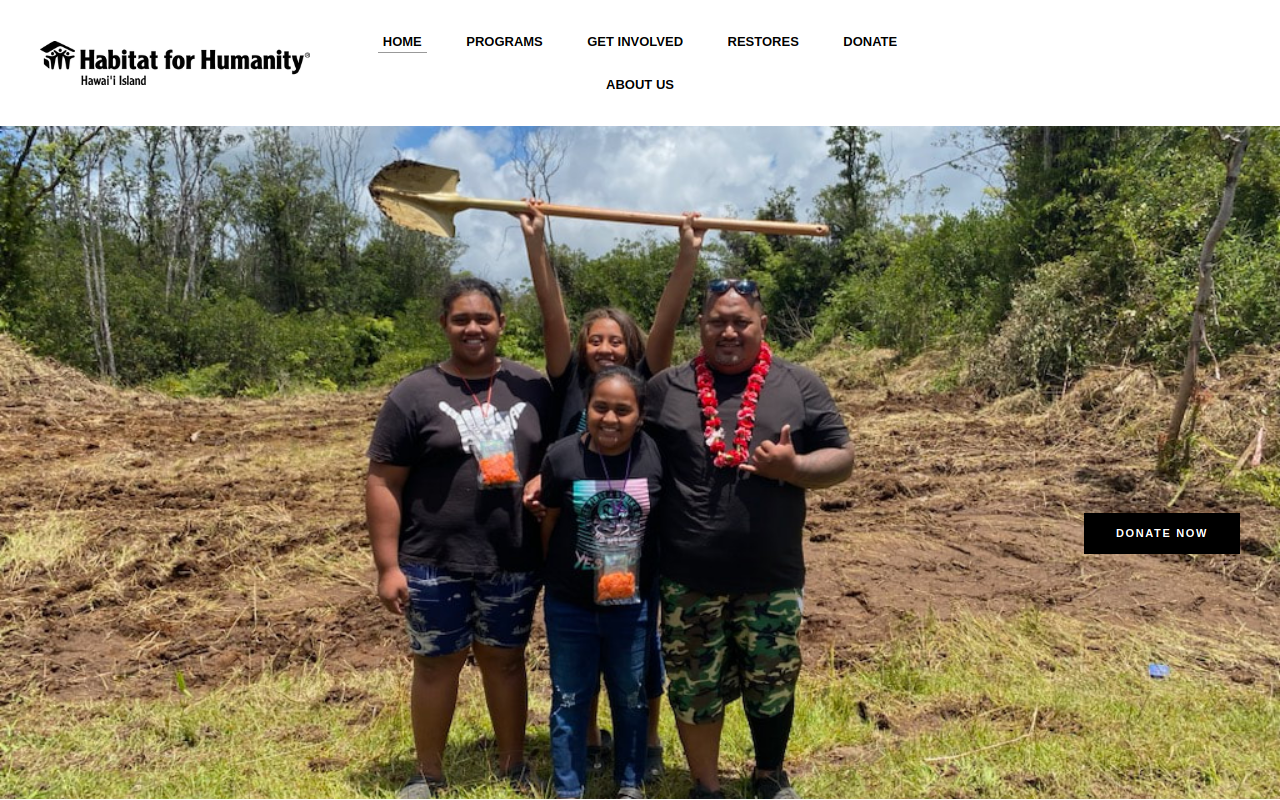 Habitat for Humanity Hawaii Island ReStore website preview