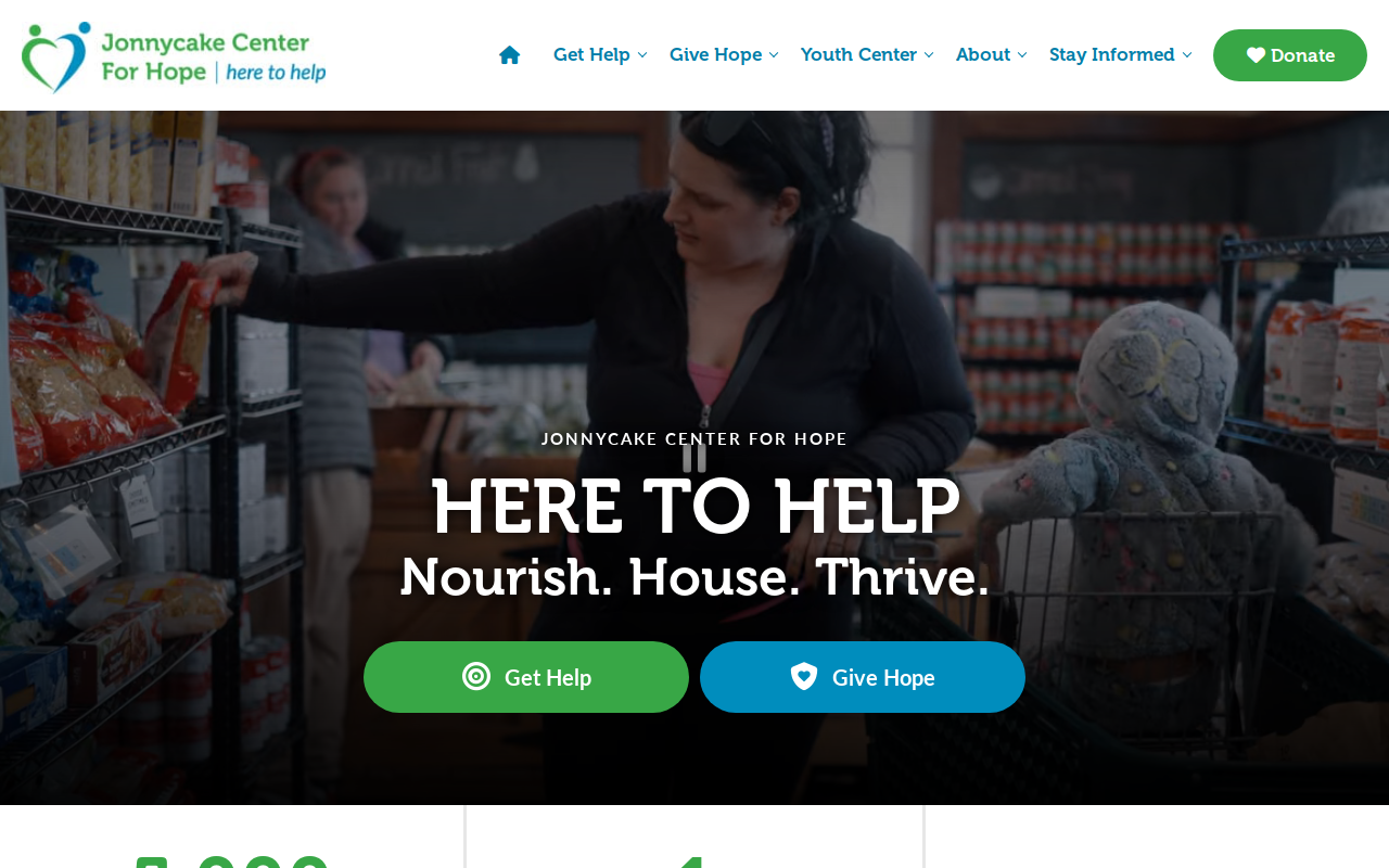 Jonnycake Center for Hope website preview