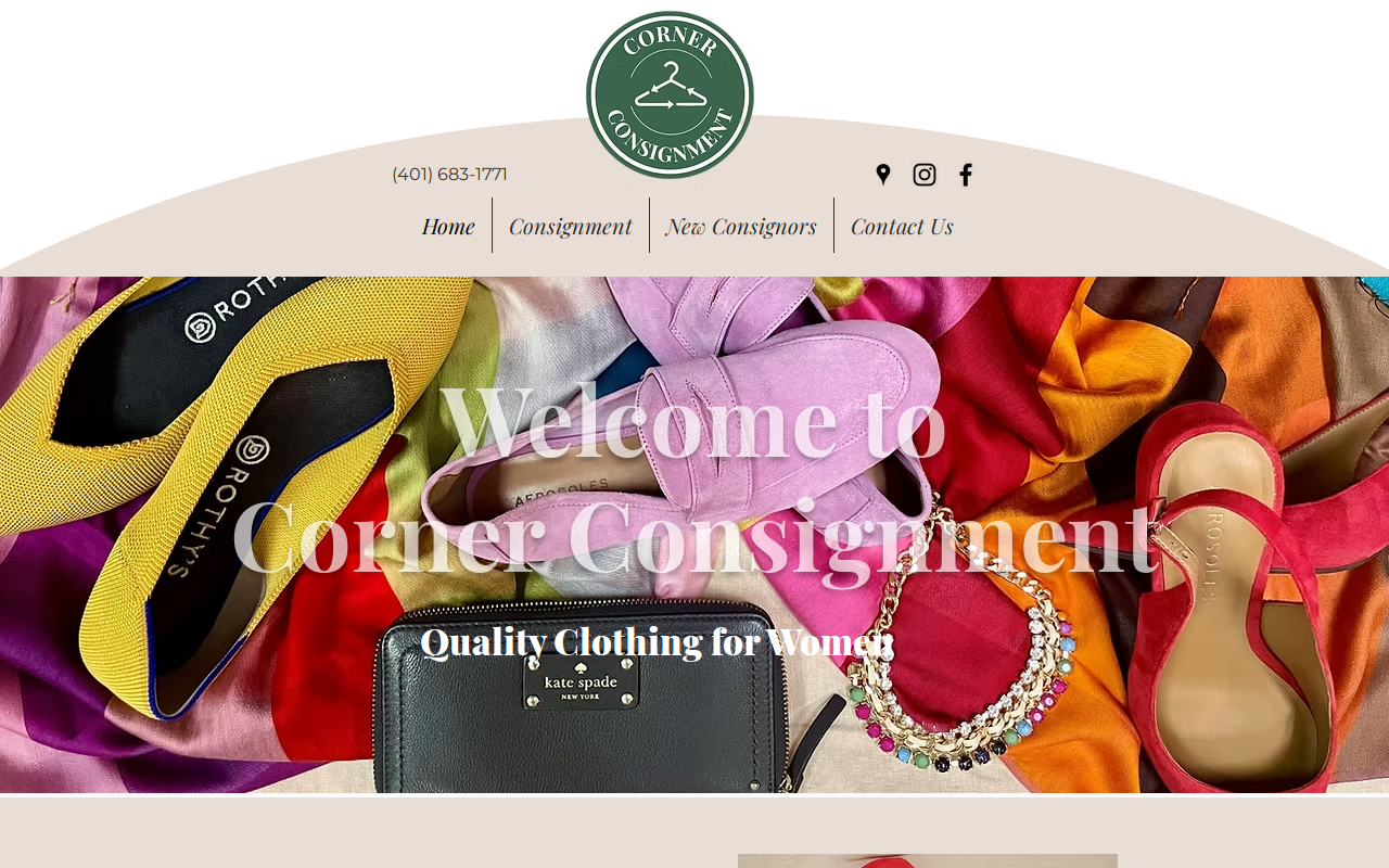 Corner Consignment website preview