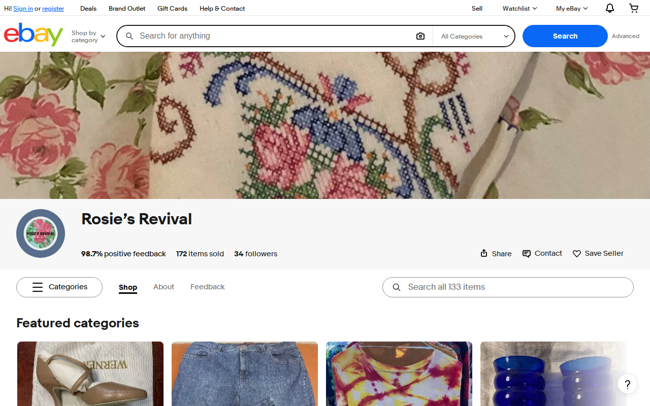 Rosie's Revival website preview