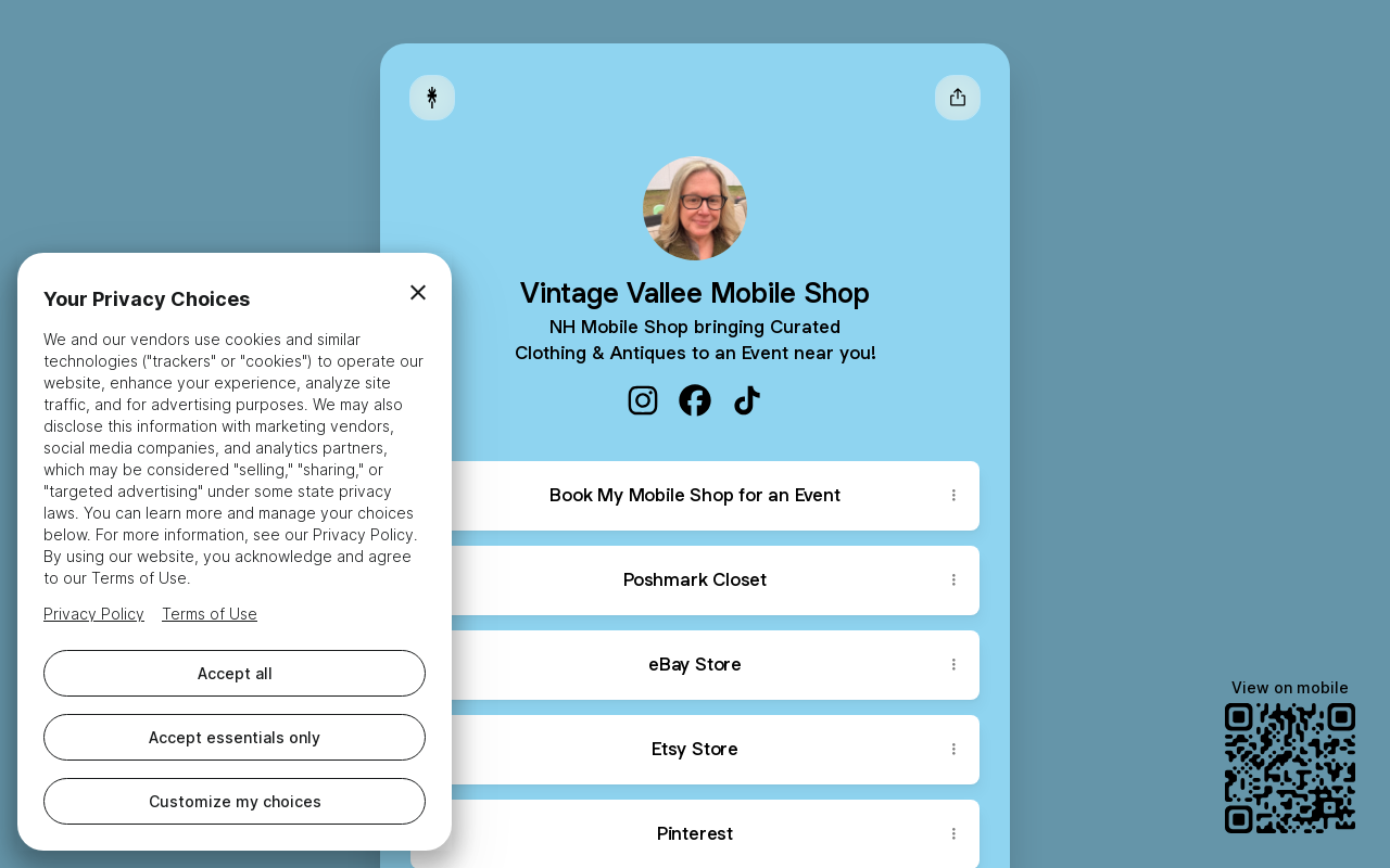 Vintage Vallee website preview