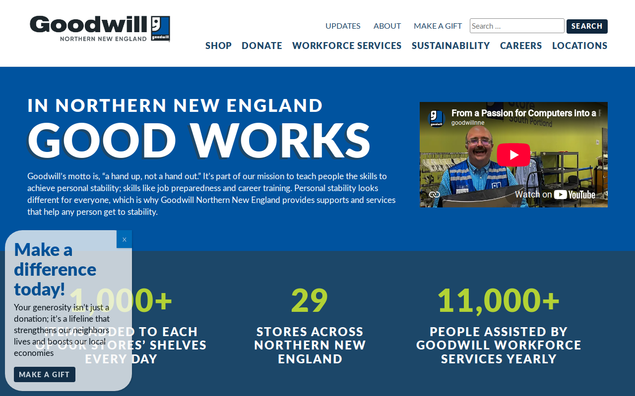 Goodwill website preview