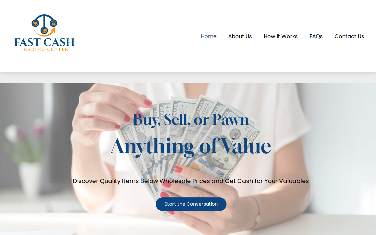 Fast Cash Trading Center website preview