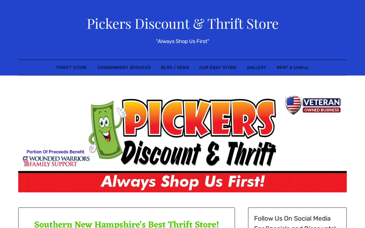 Pickers Discount & Thrift website preview