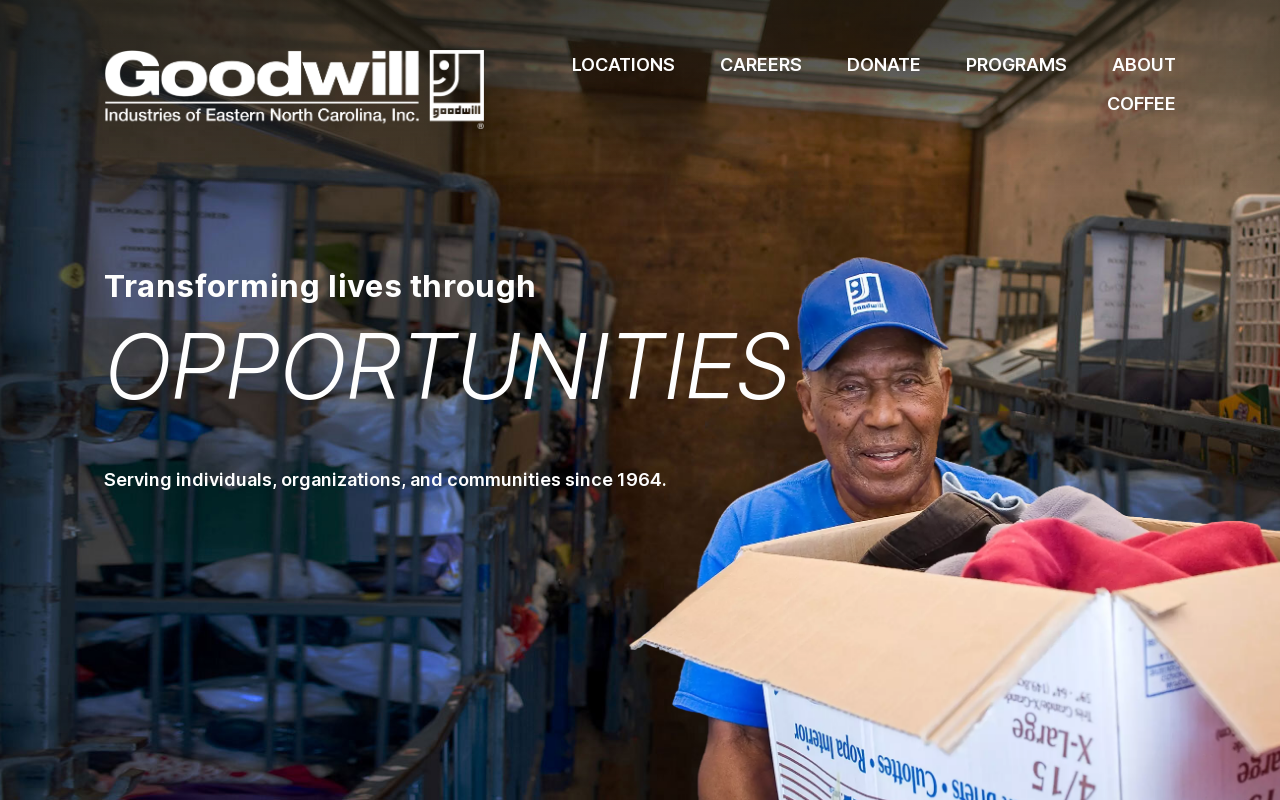 Goodwill Industries of Eastern NC, Inc. - Carolina Shores website preview
