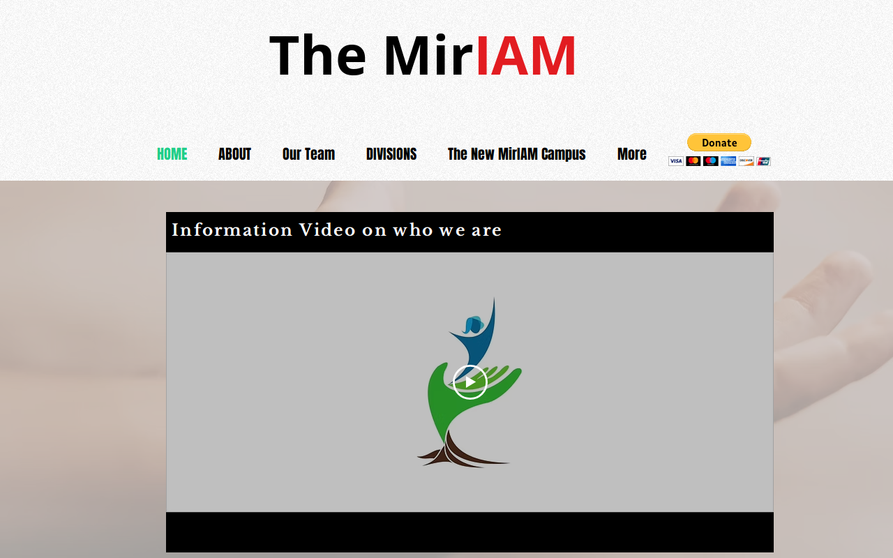 The Miriam's Treasures website preview