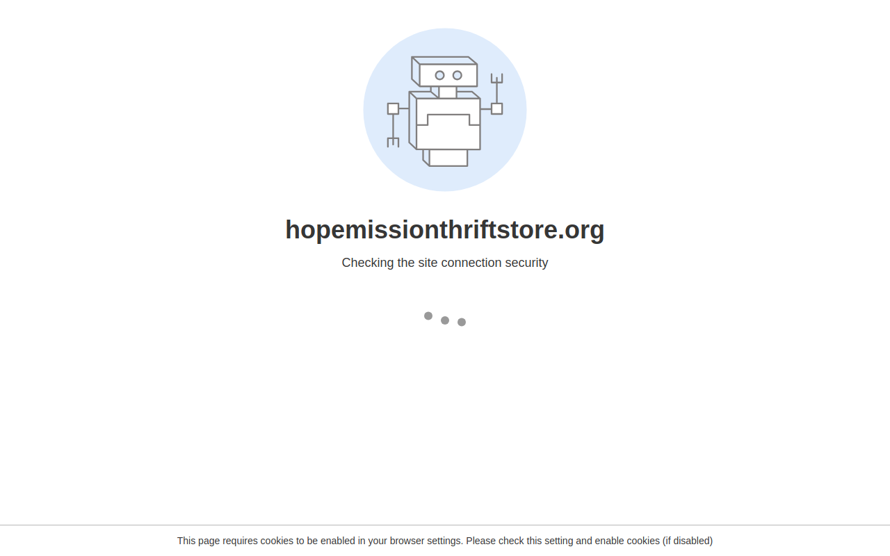 Hope Mission Thrift Store website preview
