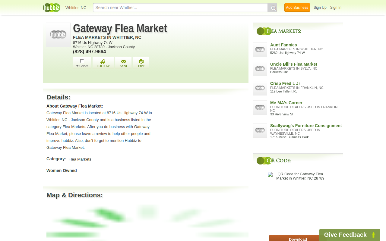 Gateway Flea Market website preview