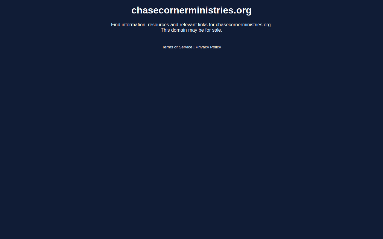 Chase Corner Community Ministry website preview