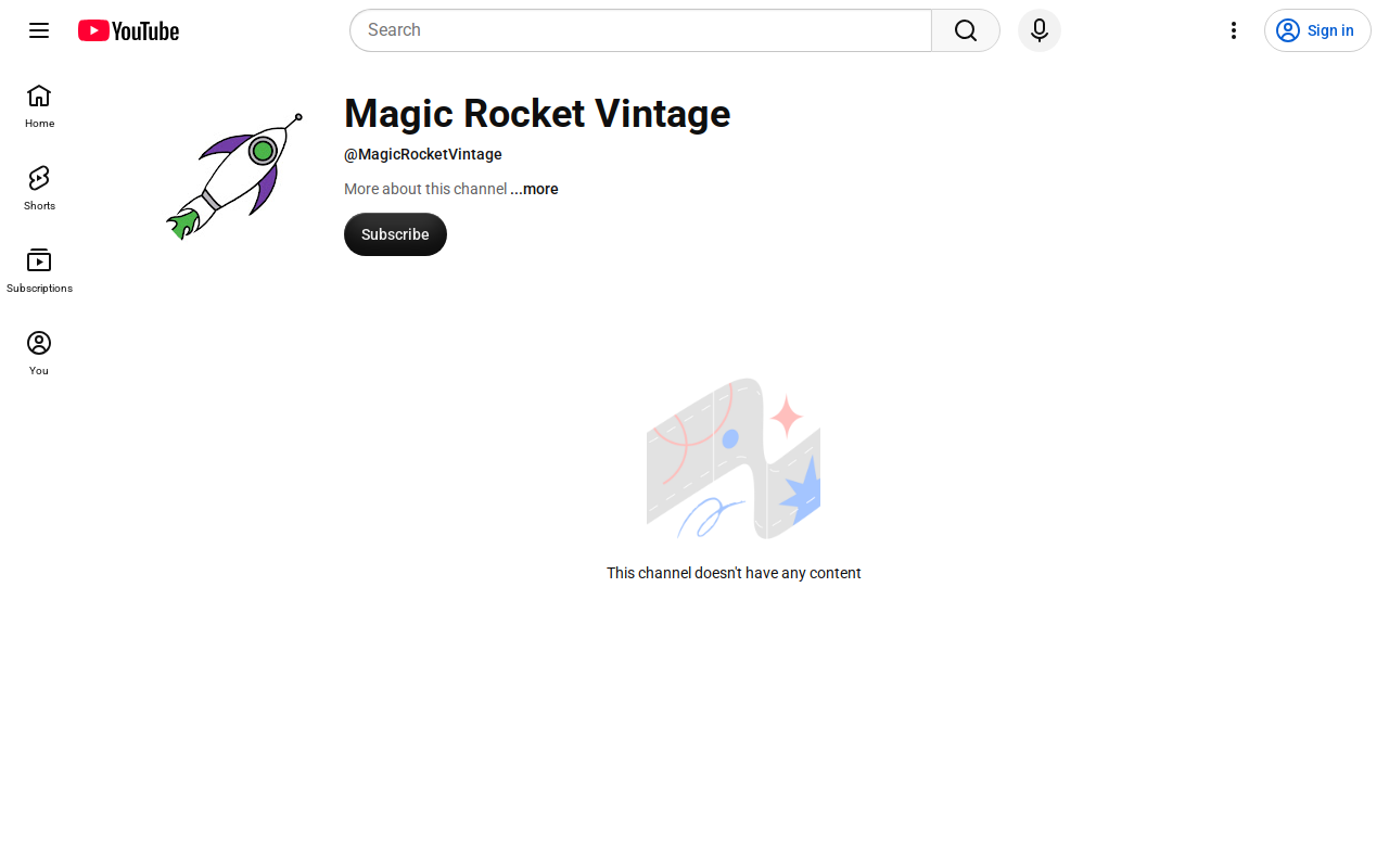 Magic Rocket Vintage website preview