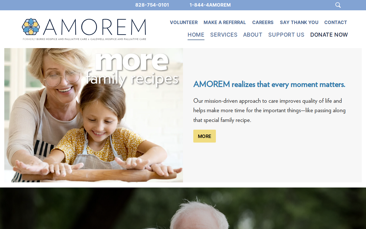Amorem Thrifts And Gifts website preview