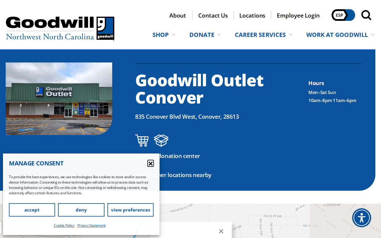 Goodwill Outlet Store website preview