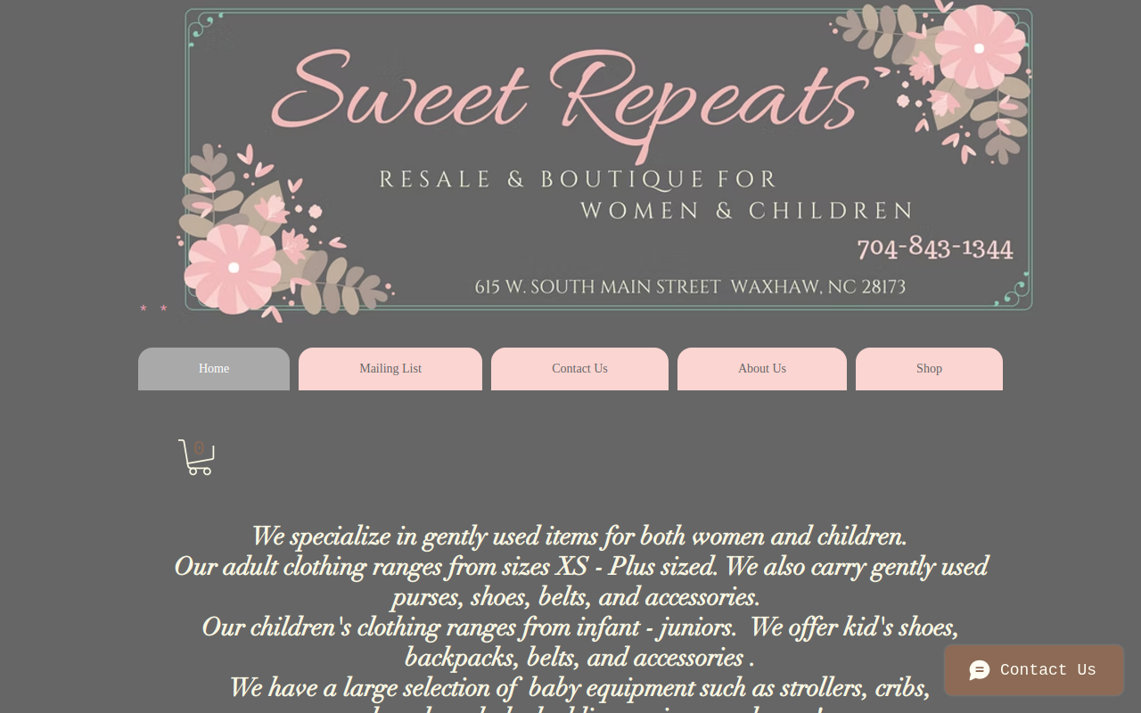Sweet Repeats & More website preview