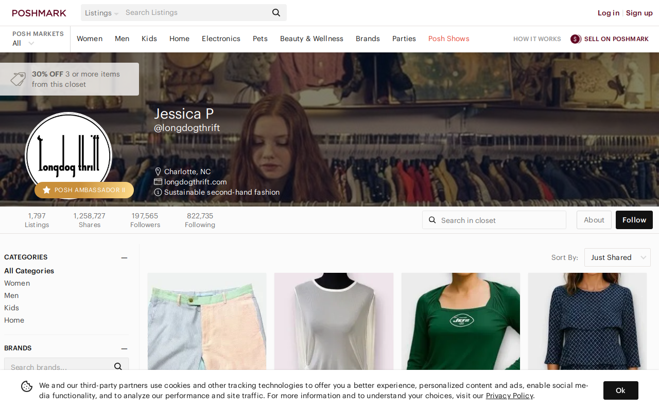 LongDog Thrift website preview