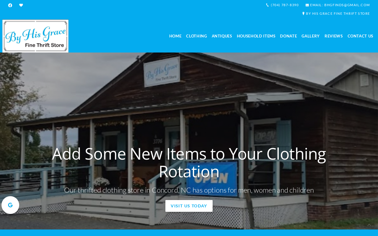 By His Grace Fine Thrift Store website preview