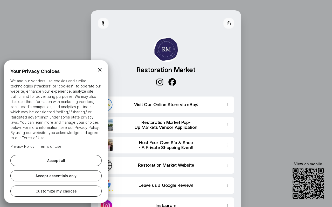 Restoration Market website preview