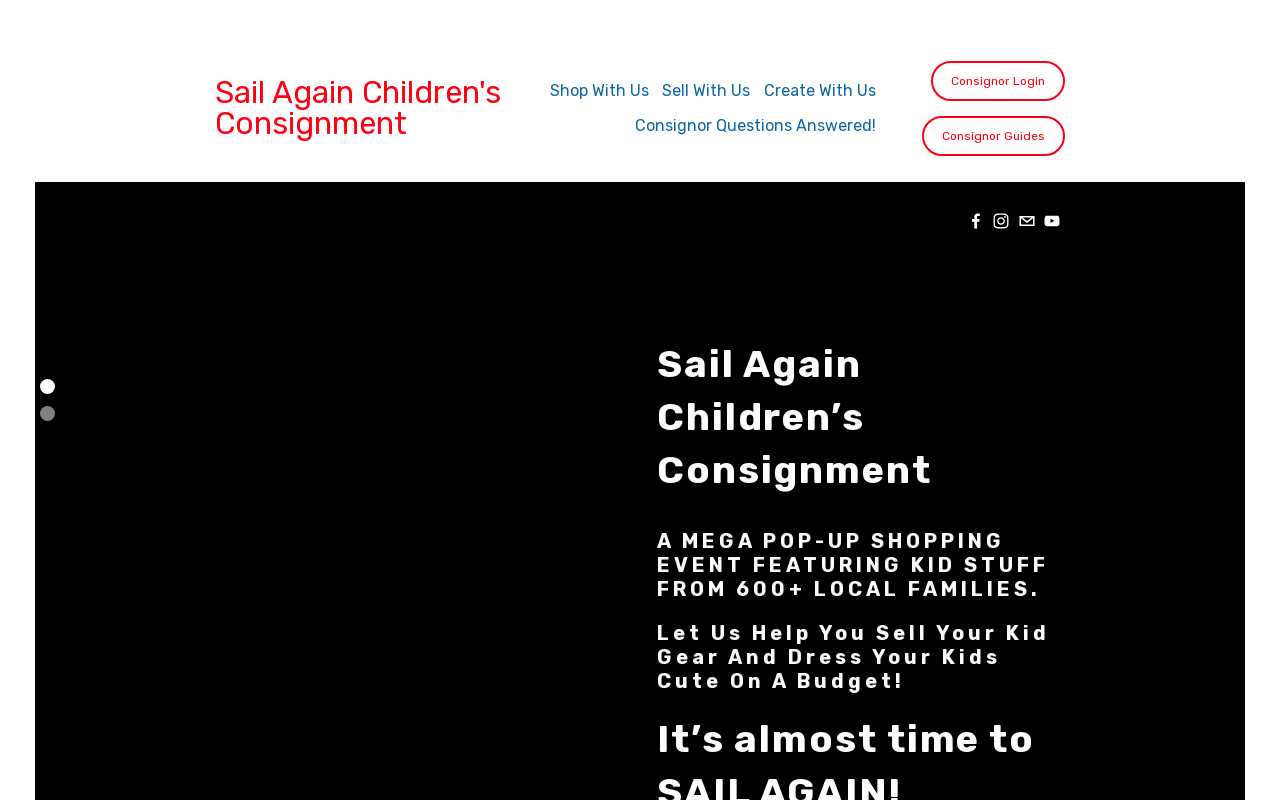 Sail Again Children's Consignment website preview