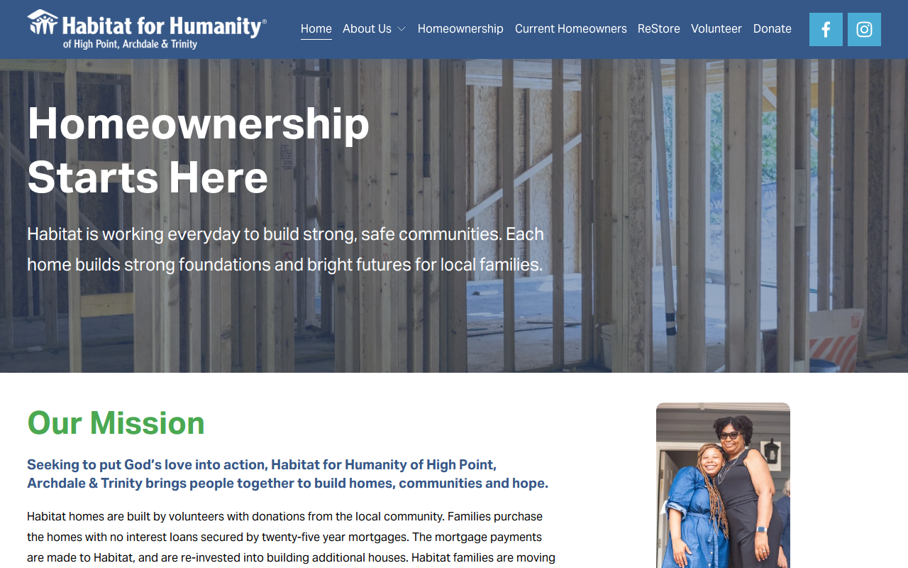 Habitat Restore website preview