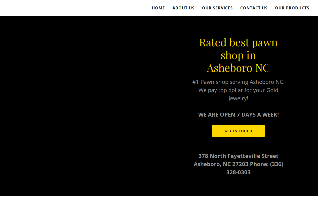 Asheboro Gold & Pawn website preview