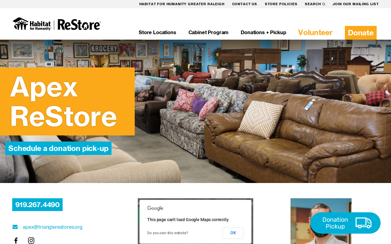 Habitat Wake ReStore website preview