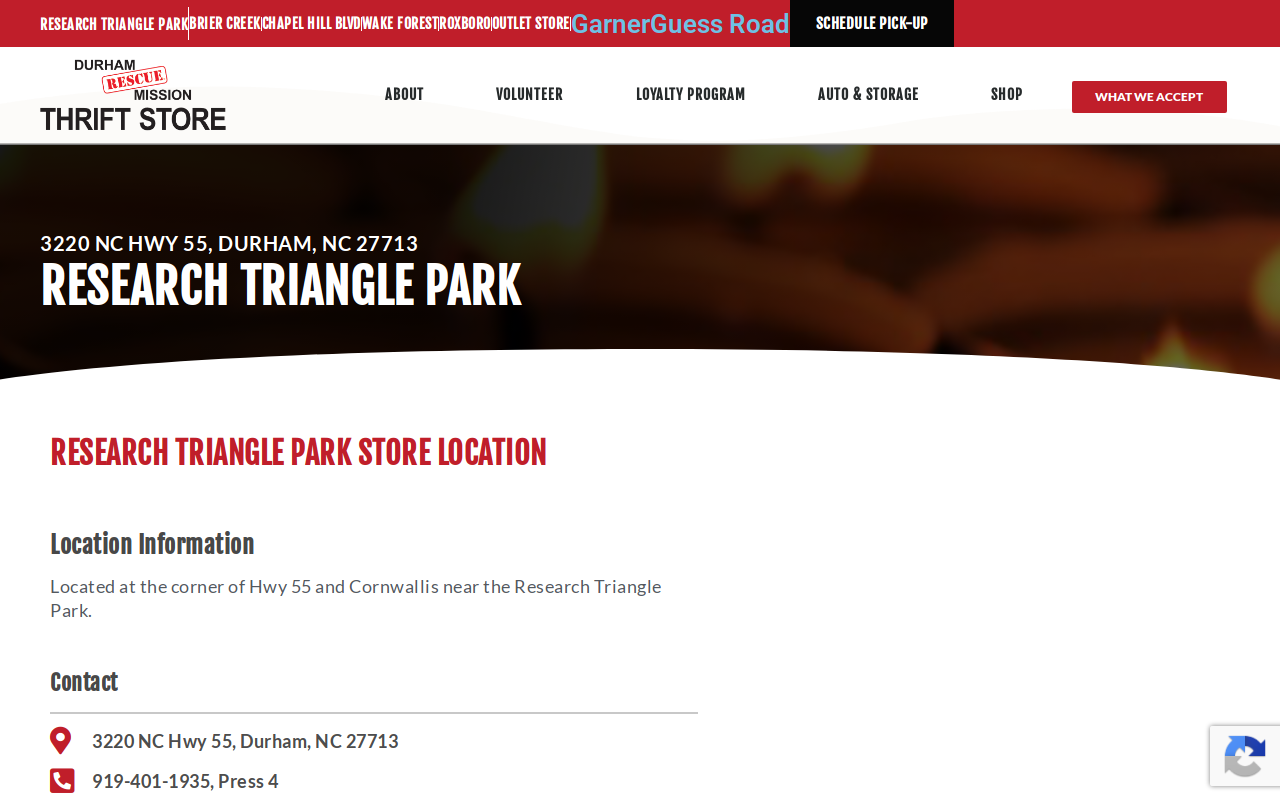 Durham Rescue Mission Thrift Store website preview