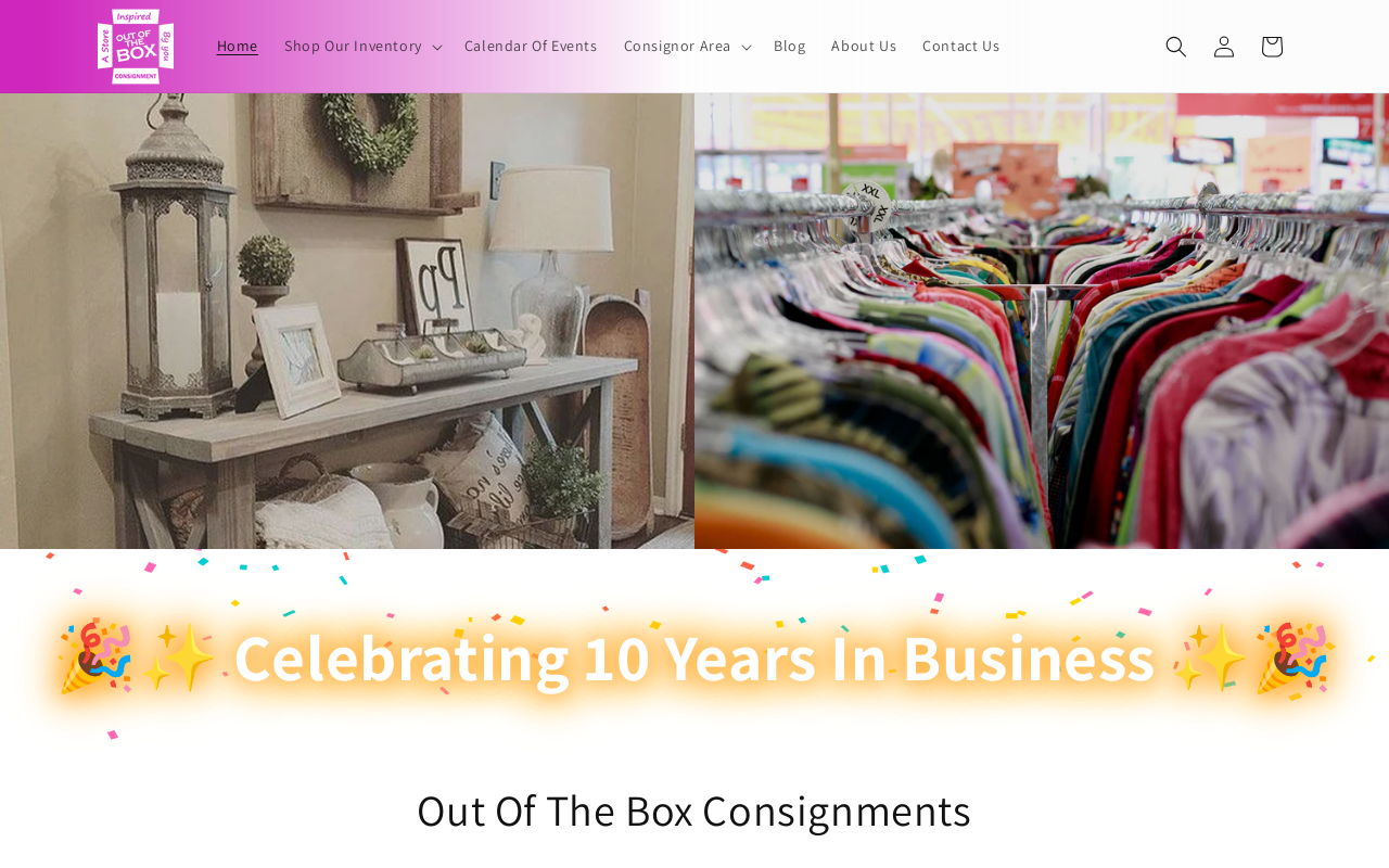 Out Of The Box Consignment website preview