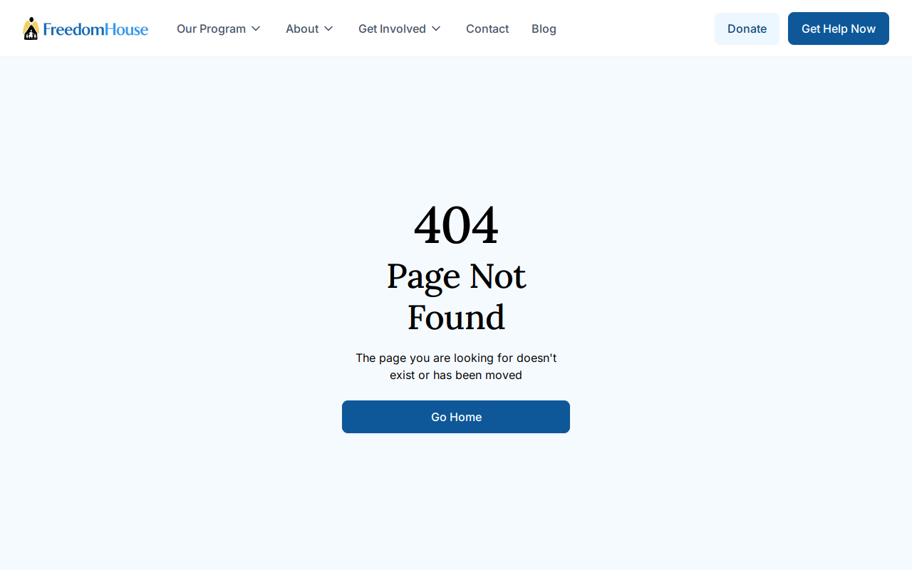 Freedom House Thrift website preview