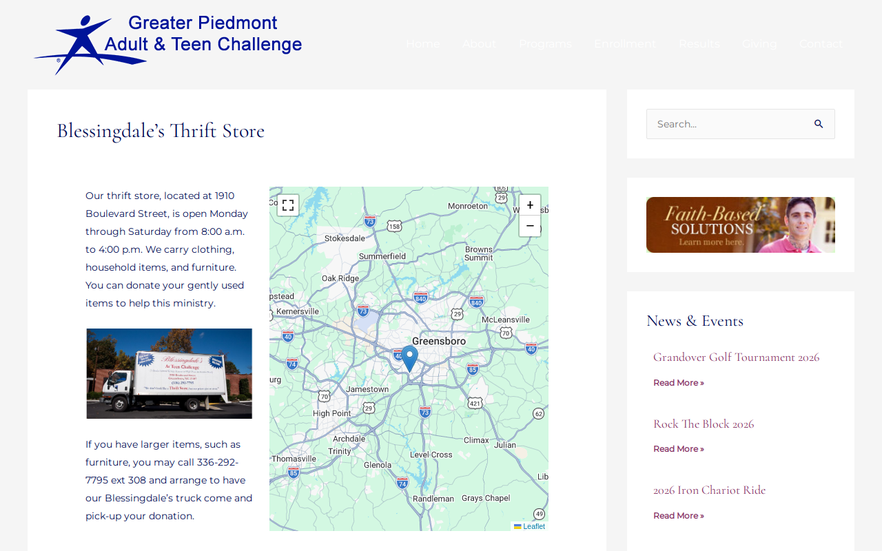 Blessingdales Thrift Store website preview